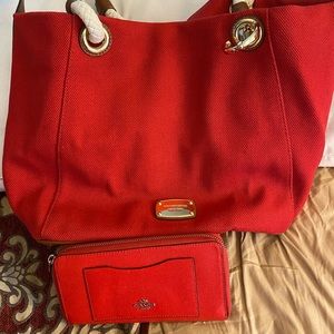 Michael Kors Purse with Matching Coach Wallet